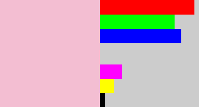 Hex color #f3bed2 - pastel pink