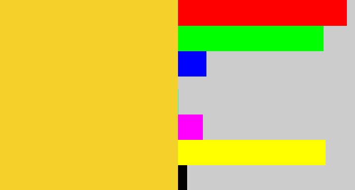 Hex color #f3d02a - sun yellow