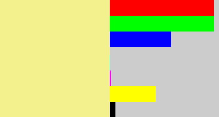 Hex color #f3f18e - manilla