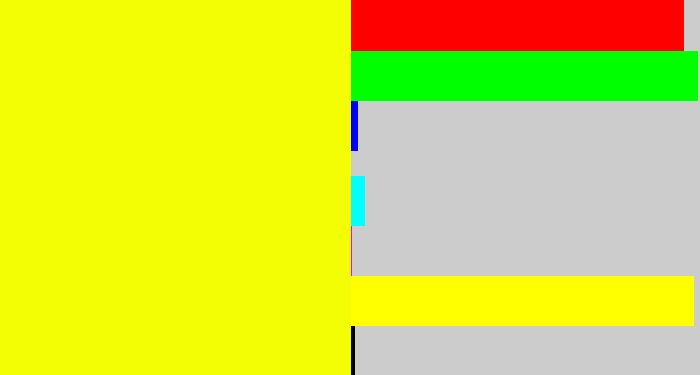 Hex color #f3fd04 - bright yellow