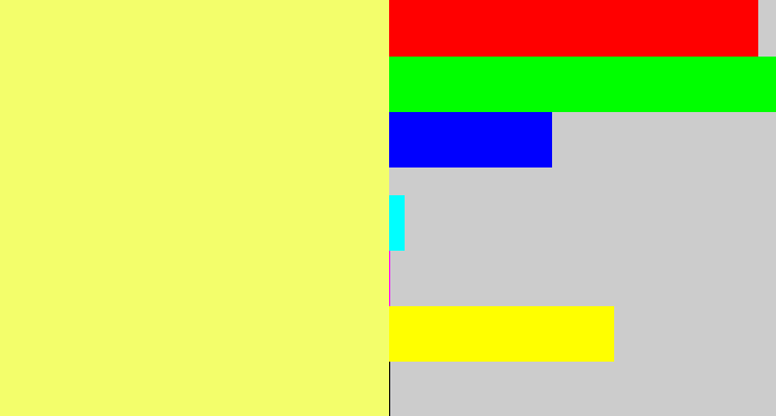 Hex color #f3fe6b - canary