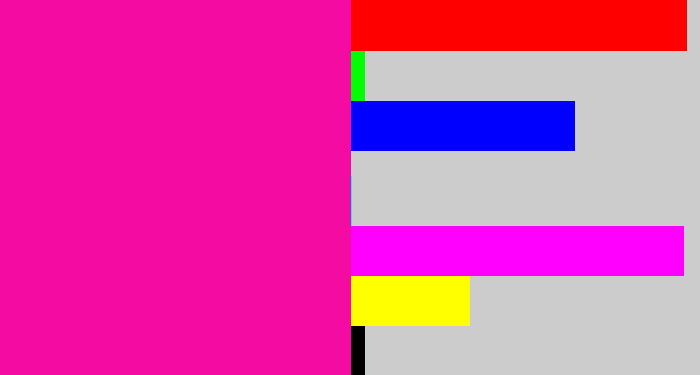 Hex color #f40ba2 - shocking pink