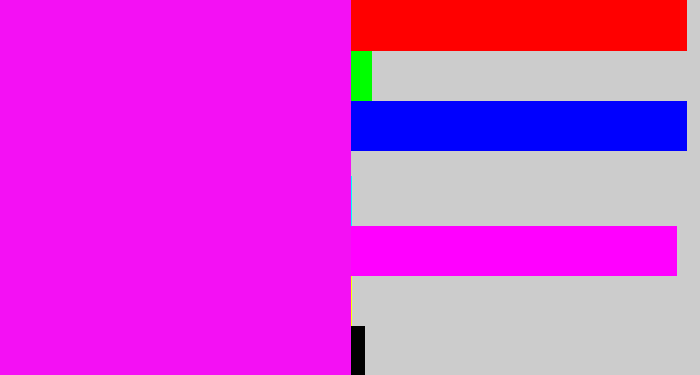 Hex color #f410f4 - bright magenta