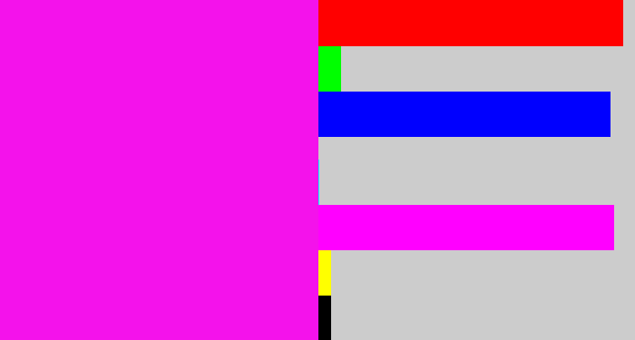 Hex color #f412eb - pink/purple