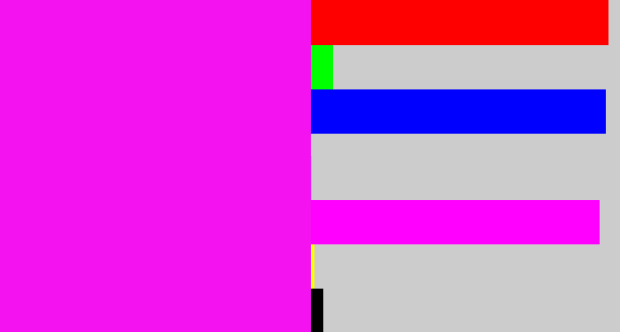 Hex color #f412f1 - pink/purple
