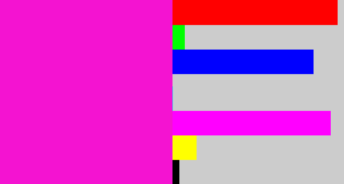 Hex color #f413d1 - fuchsia