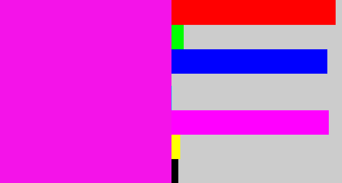 Hex color #f413e9 - pink/purple