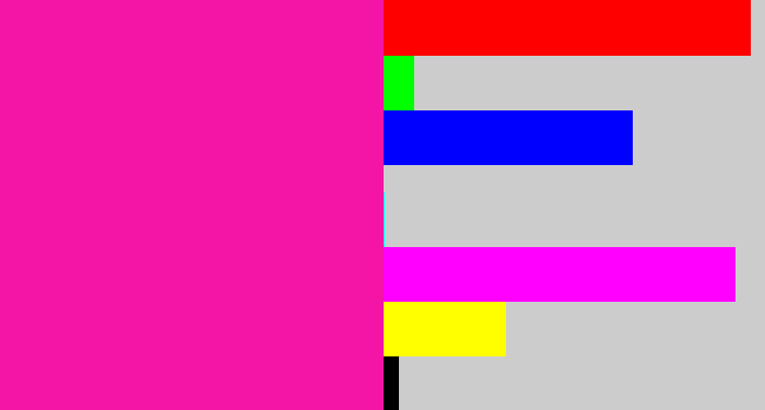 Hex color #f414a5 - shocking pink