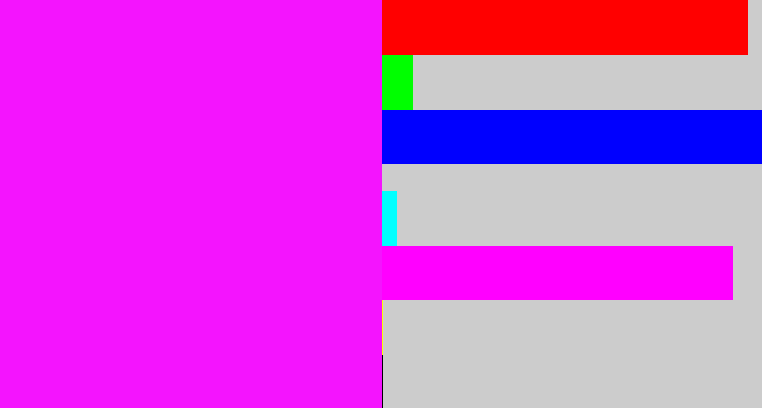 Hex color #f414fe - pink/purple