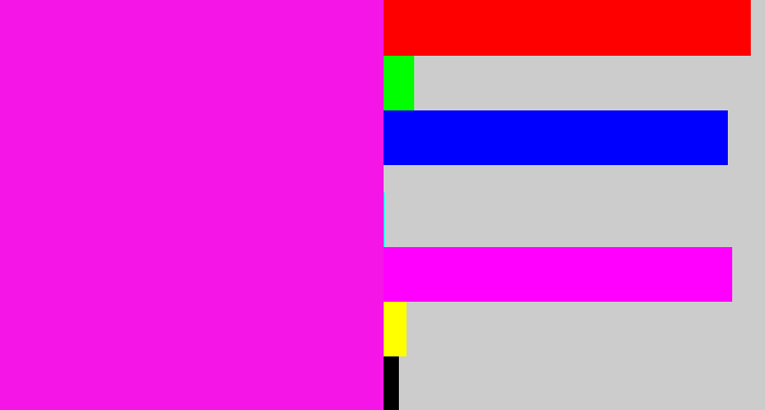 Hex color #f415e6 - pink/purple
