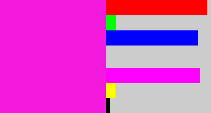 Hex color #f41add - pink/purple