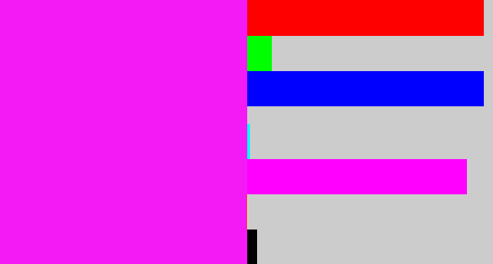 Hex color #f41af6 - pink/purple