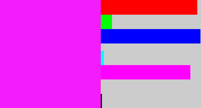 Hex color #f41bfc - pink/purple