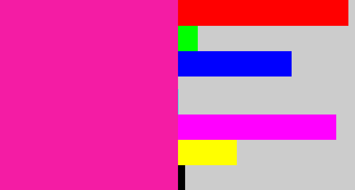 Hex color #f41ca4 - shocking pink