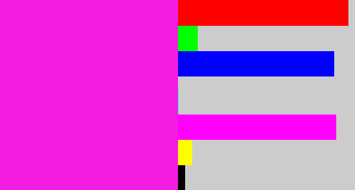 Hex color #f41ce1 - pink/purple