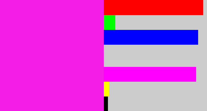 Hex color #f41ce7 - pink/purple