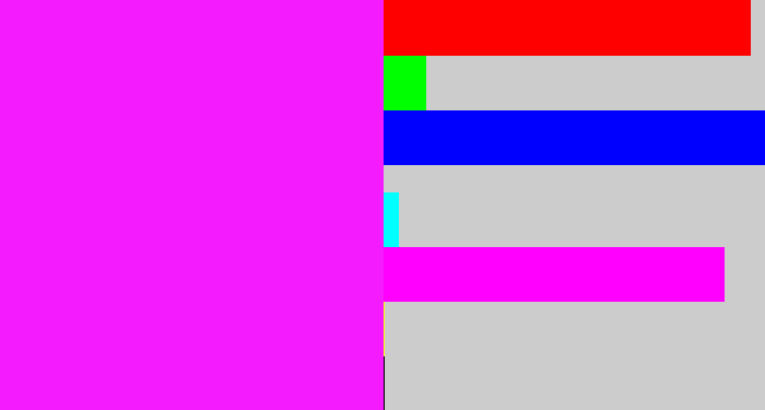 Hex color #f41cfe - pink/purple