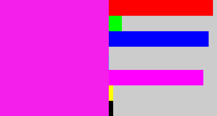 Hex color #f41fea - pink/purple