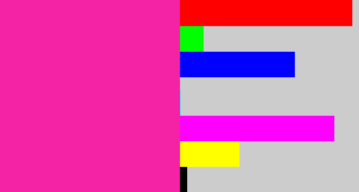 Hex color #f422a4 - shocking pink