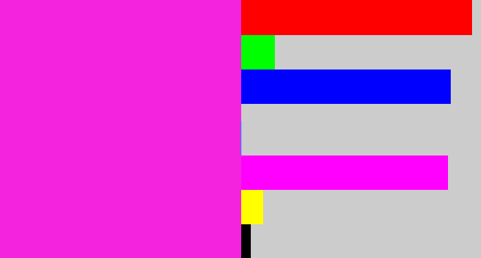 Hex color #f423de - pink/purple