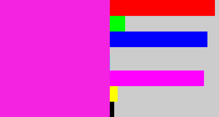 Hex color #f423e2 - pink/purple