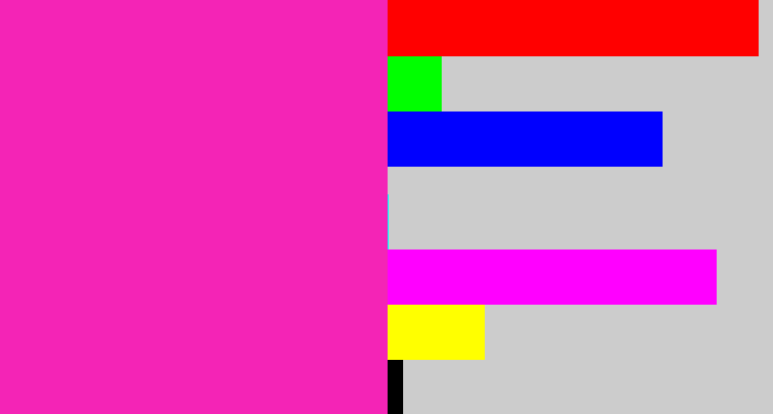 Hex color #f424b6 - bright pink