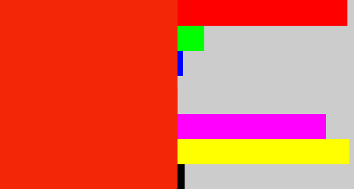 Hex color #f42608 - vermillion