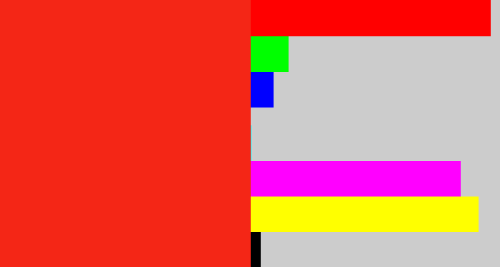 Hex color #f42616 - vermillion