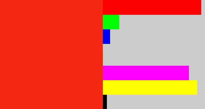 Hex color #f42813 - vermillion