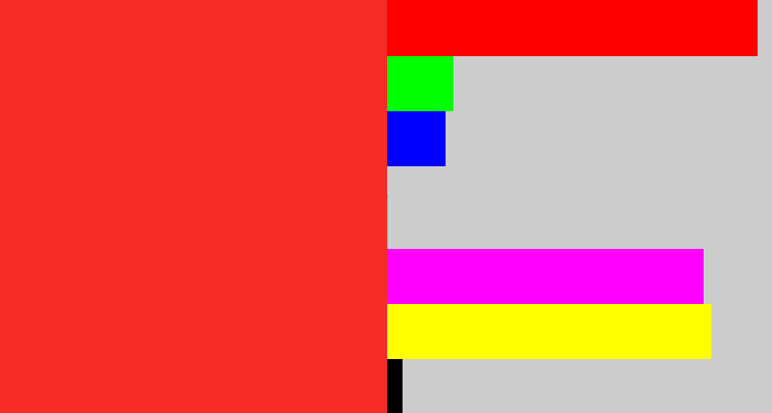 Hex color #f42b26 - tomato