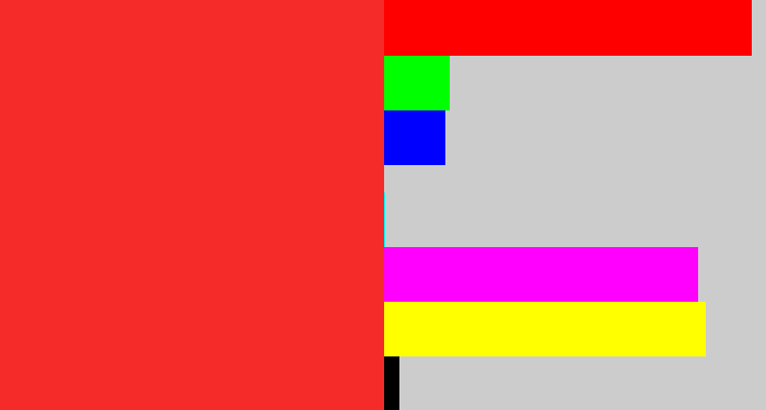 Hex color #f42b28 - tomato