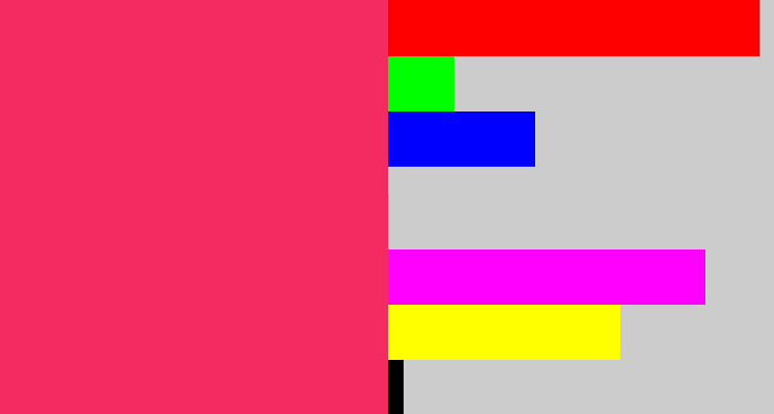 Hex color #f42b61 - red pink
