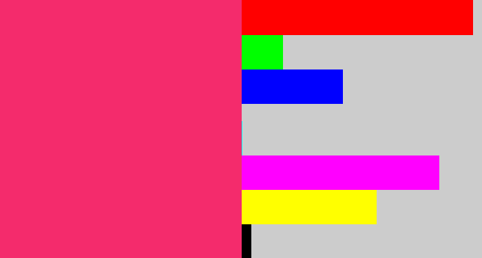 Hex color #f42b6c - red pink