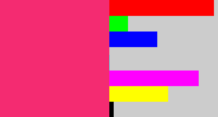 Hex color #f42b71 - red pink
