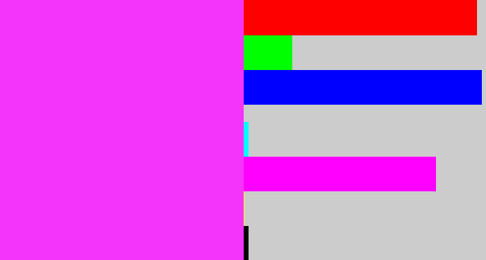 Hex color #f434fa - pink/purple
