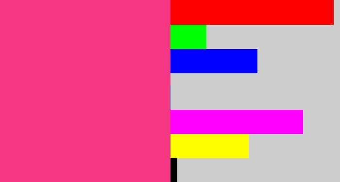 Hex color #f43683 - darkish pink