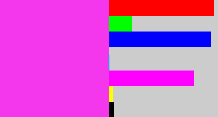 Hex color #f436ec - pink/purple