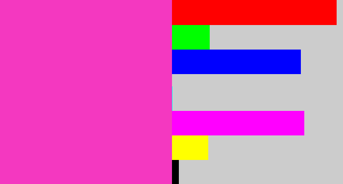 Hex color #f438c0 - purpleish pink
