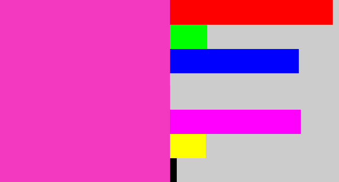 Hex color #f439c1 - purpleish pink