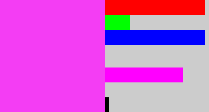 Hex color #f43df4 - heliotrope