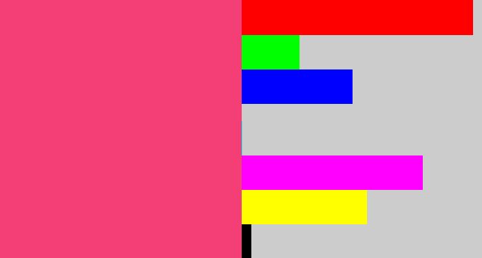 Hex color #f43e76 - warm pink