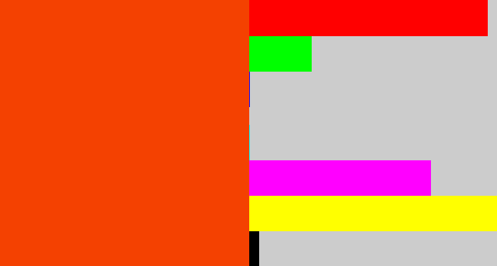 Hex color #f44101 - red orange