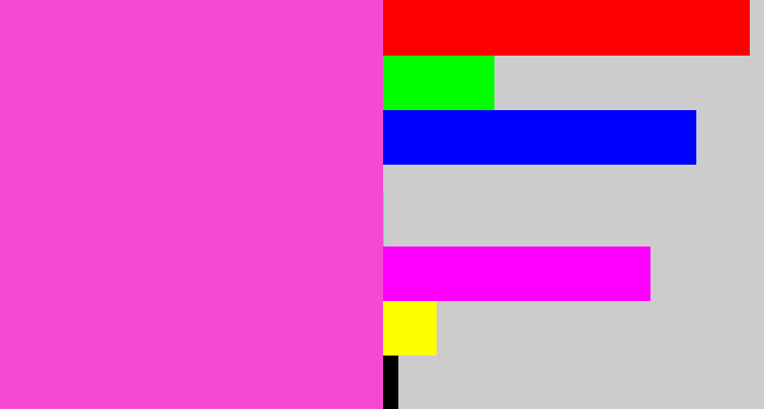 Hex color #f44ad2 - purpleish pink
