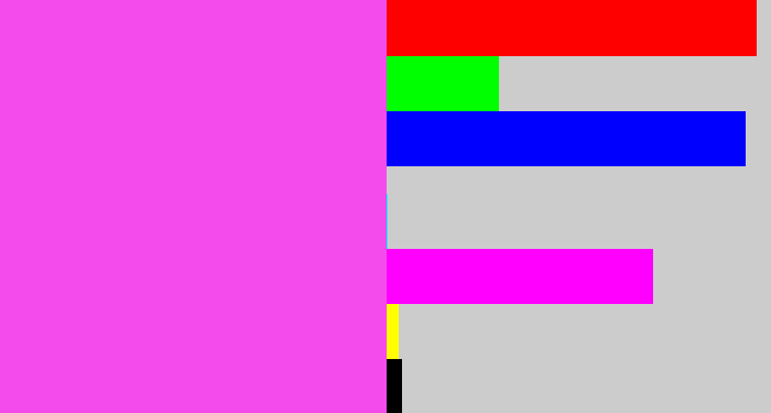Hex color #f44bed - light magenta