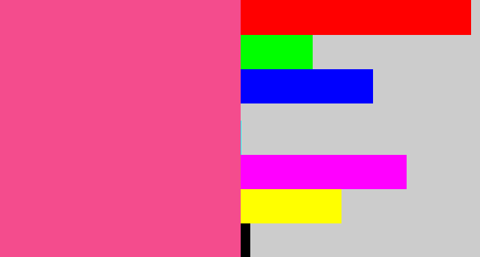 Hex color #f44c8d - warm pink