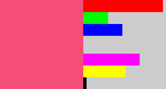 Hex color #f44d78 - warm pink