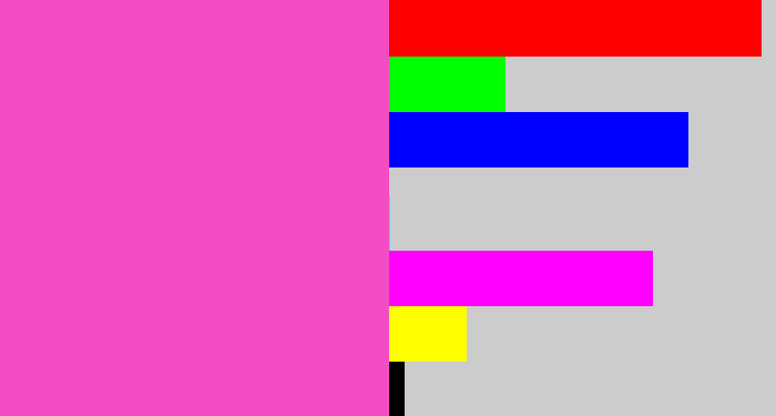 Hex color #f44dc4 - purpleish pink