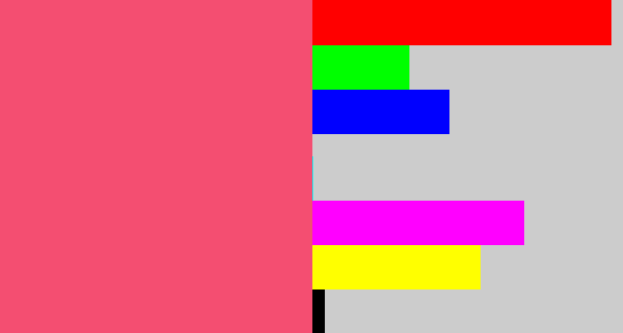 Hex color #f44e71 - warm pink