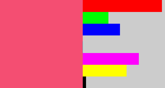 Hex color #f44e72 - warm pink