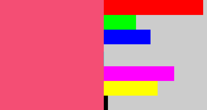 Hex color #f44e74 - warm pink